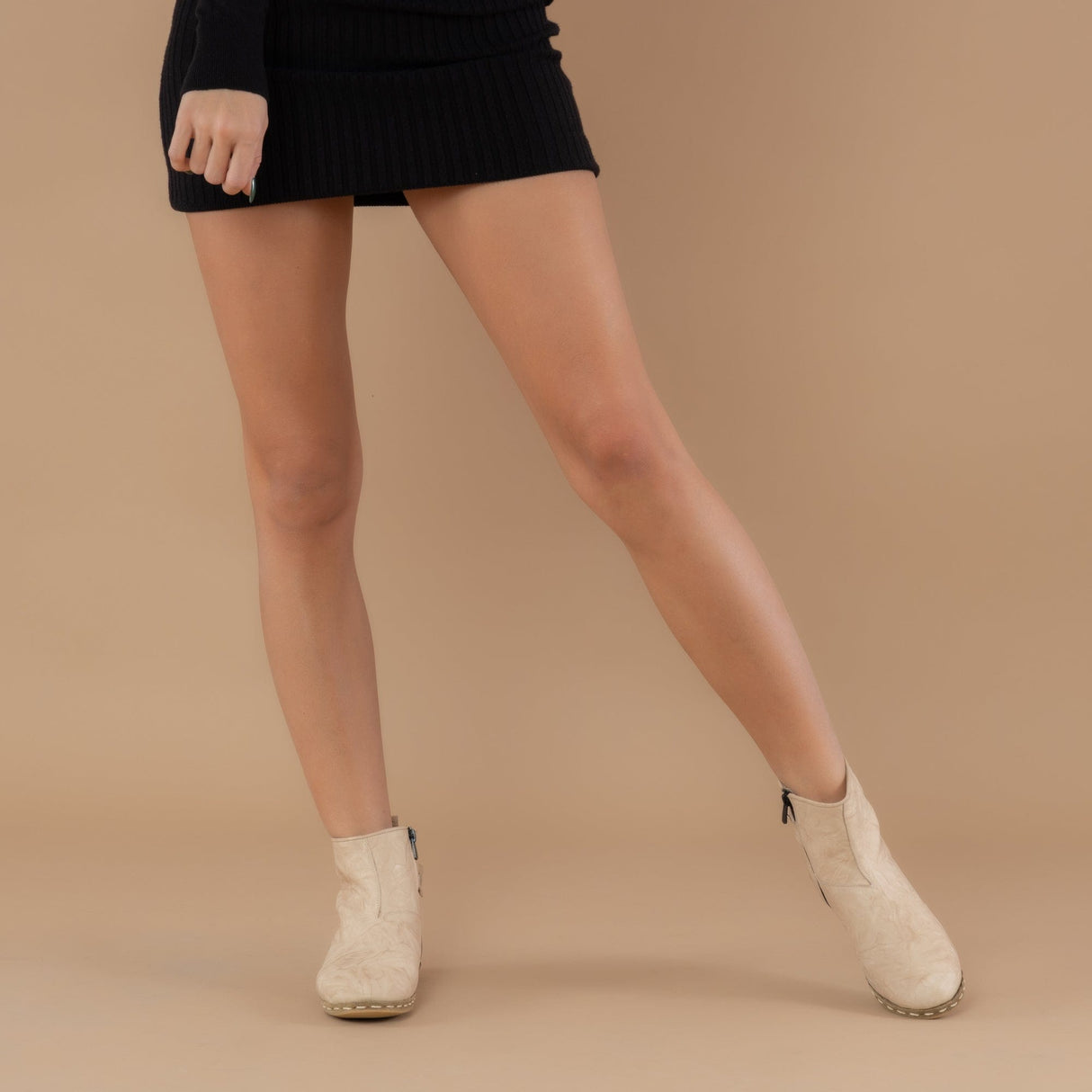 Men's Beige Boots from Atlantis Handmade Shoes