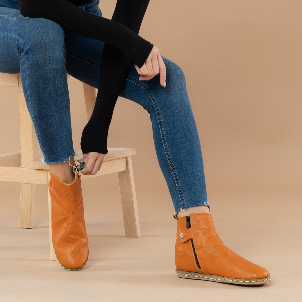 Men's Camel Boots From Atlantis Handmade Shoes