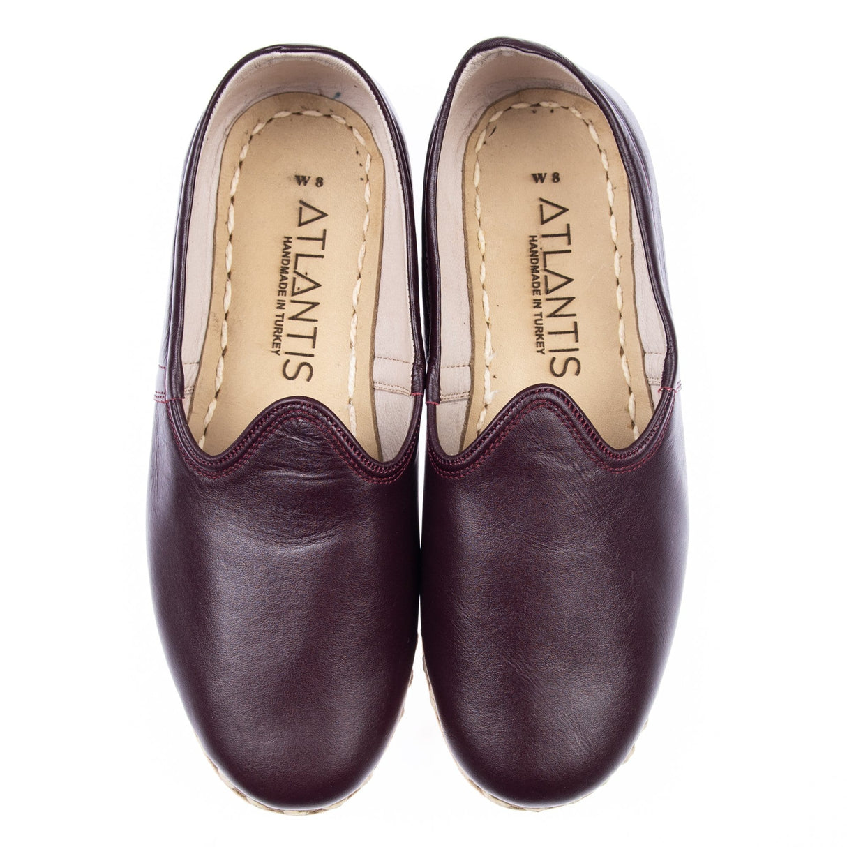 Men's Maroon Slip On Shoes from Atlantis Handmade Shoes