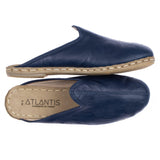 Women's Navy Slippers from Atlantis Handmade Shoes