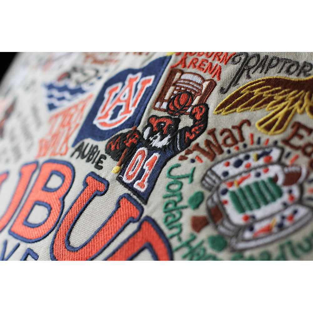 Auburn University Collegiate Hand-Embroidered Pillow from Quirks!