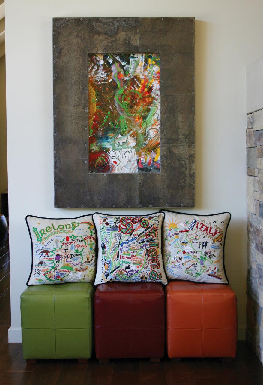 Austin Hand-Embroidered Pillow from Quirks!