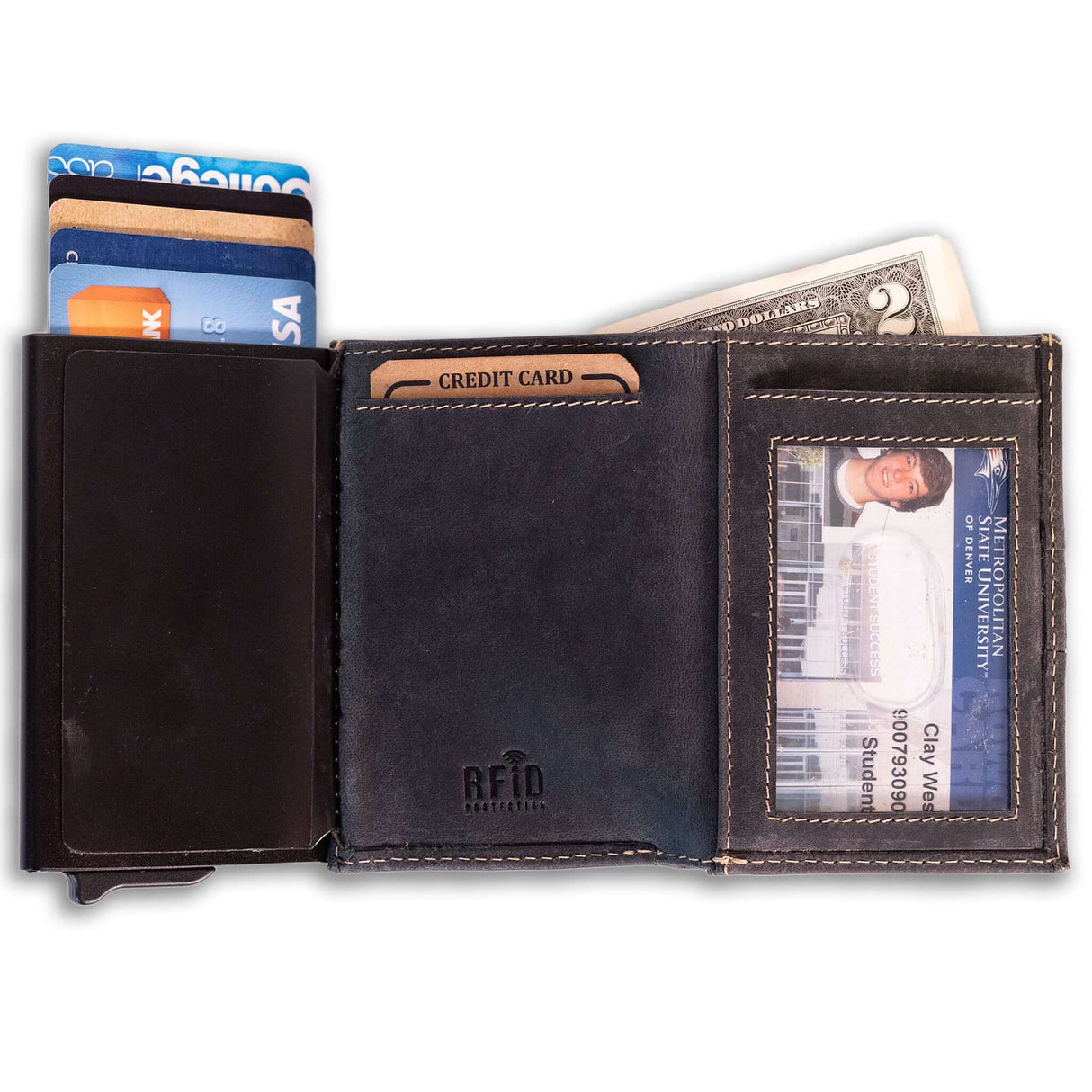 Automatic Pop-Up Bifold Wallet from UC Leather Company