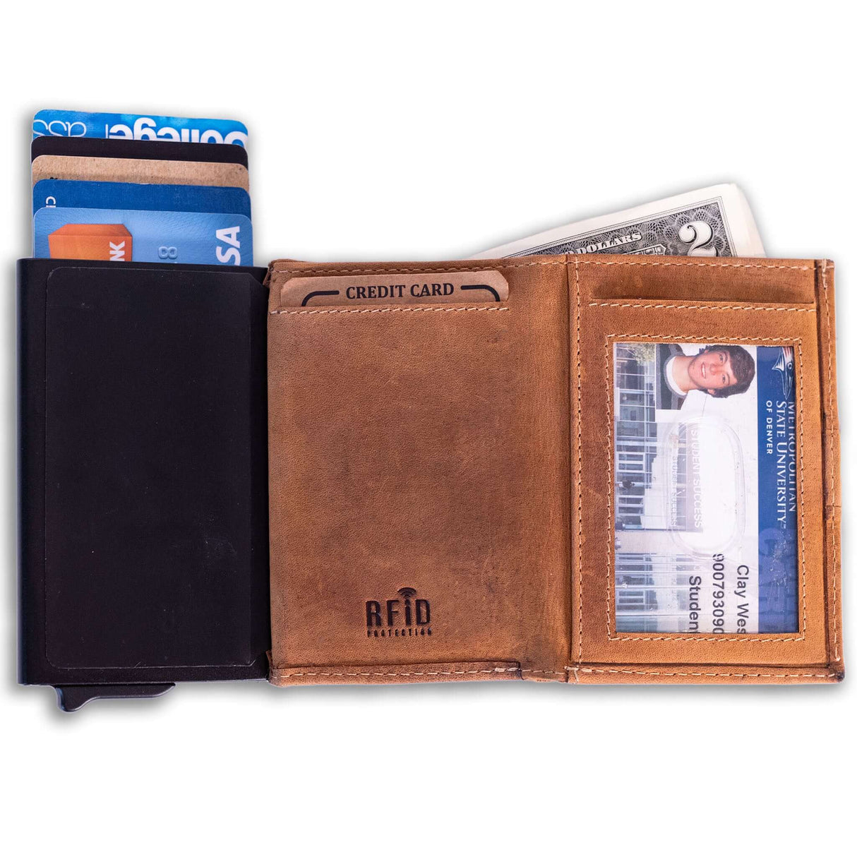 Automatic Pop-Up Bifold Wallet from UC Leather Company