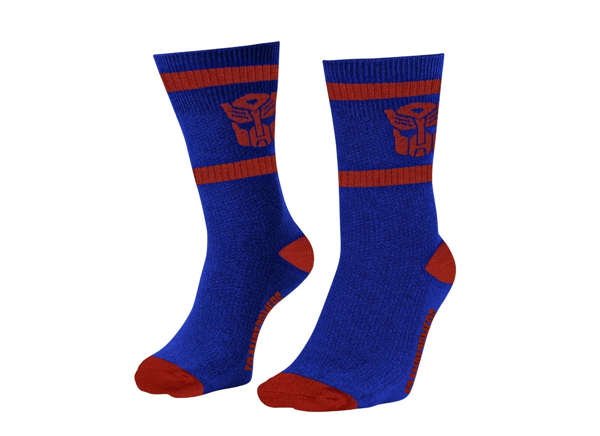 Hasbro Transformers Autobots Symbol Blue and Red Crew Socks From Your Favorite T Shirts