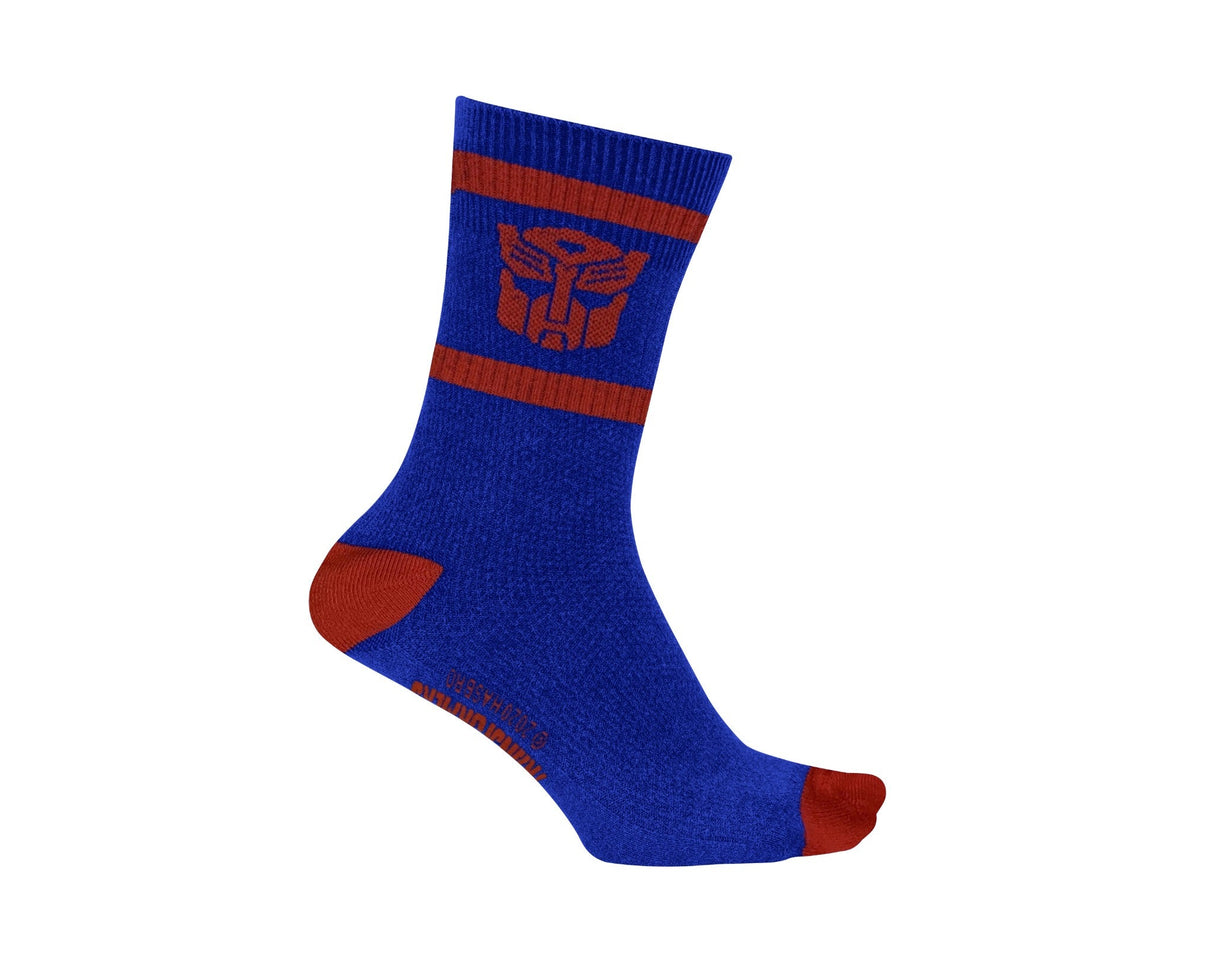 Hasbro Transformers Autobots Symbol Blue and Red Crew Socks From Your Favorite T Shirts