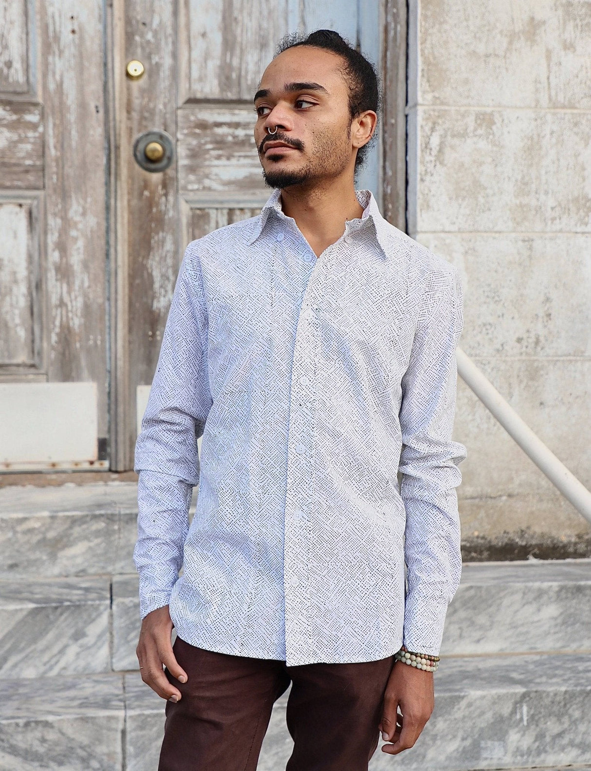 Avery Organic Cotton Men's Button Down Shirt from Passion Lilie