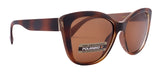 Avery, (Polarized) Women Sunglasses, 1.1mm Polarized Amber Lenses, 100% UVA UVB Protection (Stripes, Brown) (Cat Eye) Trendy NY Fifth Avenue From NY Fifth Avenue