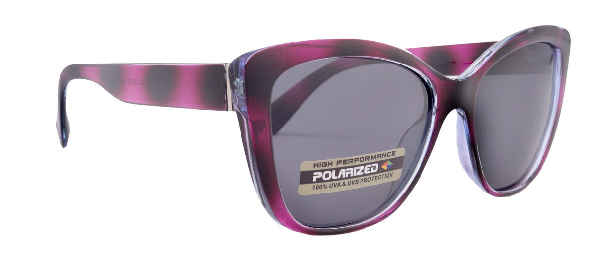 Avery, (Polarized) Women Sunglasses, 1.1mm Polarized Grey Lenses, 100% UVA UVB Protection (Purple Stripes) (Cat Eye) Trendy NY Fifth Avenue From NY Fifth Avenue
