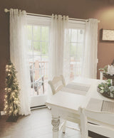 Avon Trellis Grommet Sheer Window Curtain Panel Set from LushDecor
