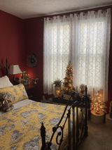 Avon Trellis Grommet Sheer Window Curtain Panel Set from LushDecor