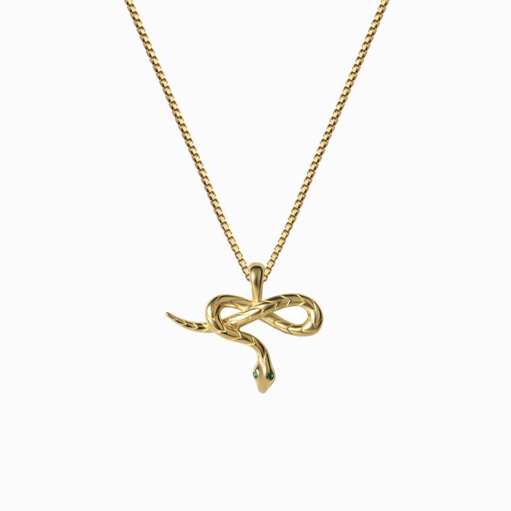 Emerald Eye Snake Necklace From Awe Inspired
