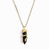Onyx Crystal Snake Necklace From Awe Inspired