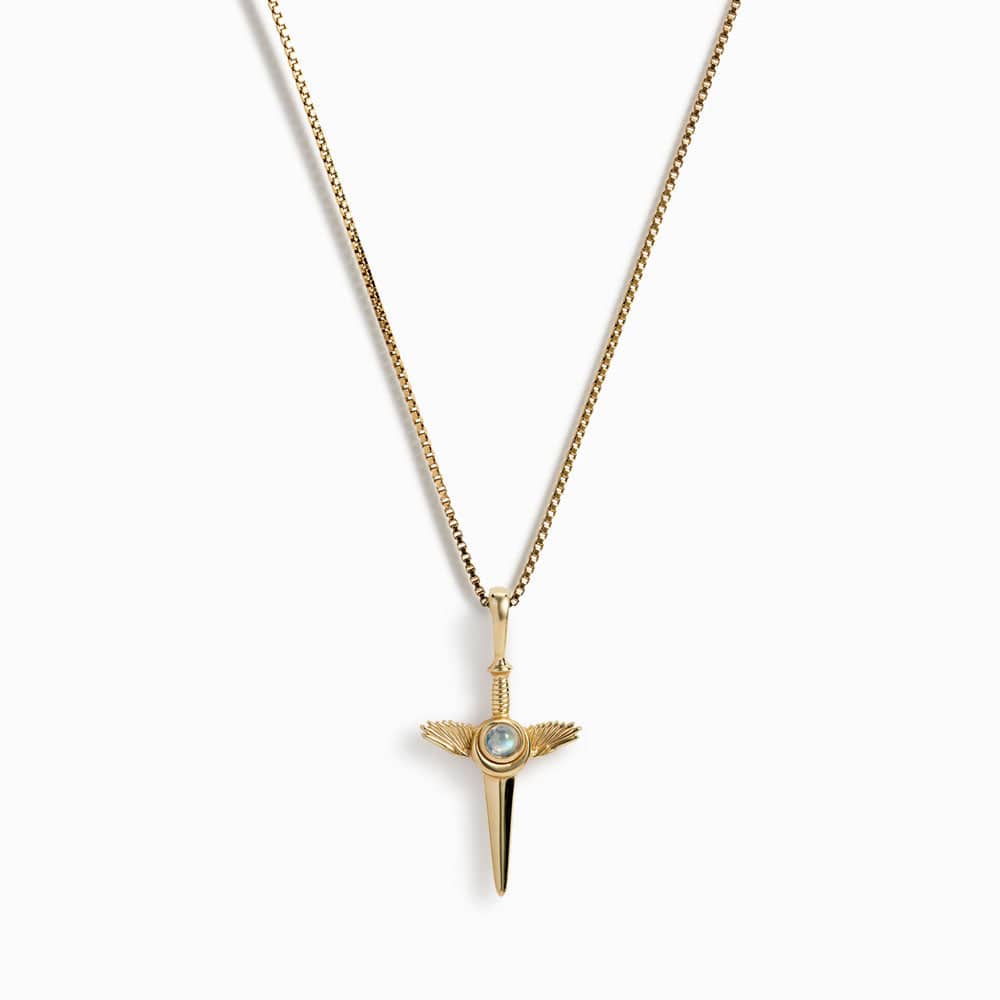 Mini Flying Dagger Necklace From Awe Inspired