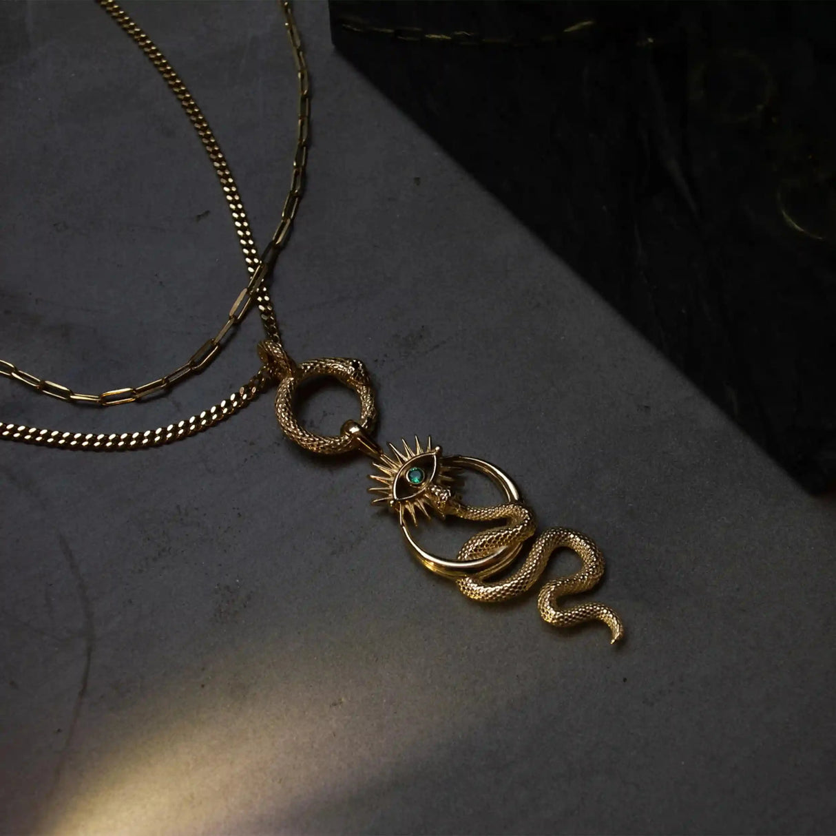 Crescent Snake Eye Necklace From Awe Inspired