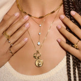 Diamond Moon Wave Necklace From Awe Inspired