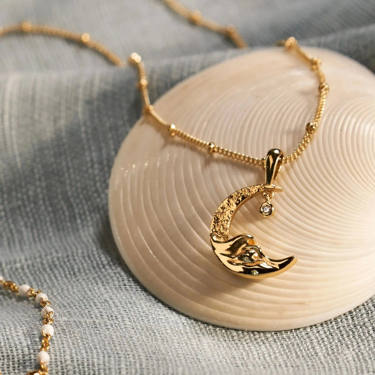 Diamond Moon Wave Necklace From Awe Inspired