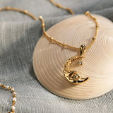 Diamond Moon Wave Necklace From Awe Inspired