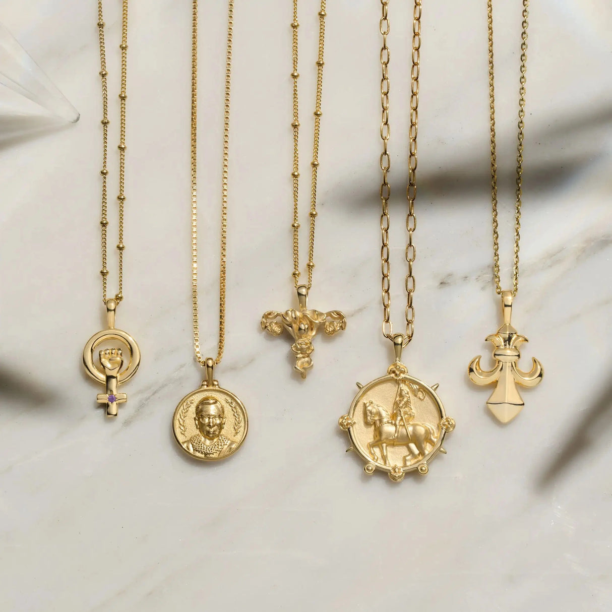Mini Ruth Bader Ginsburg Necklace From Awe Inspired