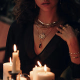 Onyx Crystal Snake Necklace From Awe Inspired