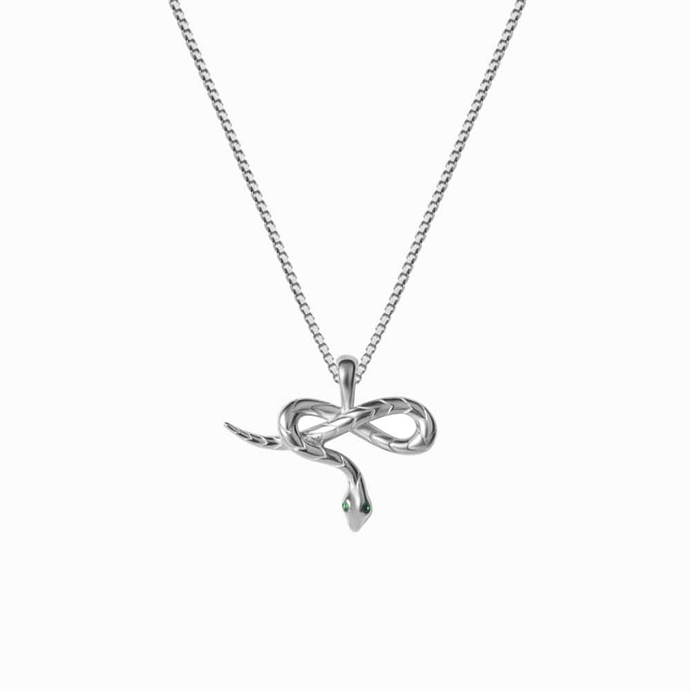 Emerald Eye Snake Necklace From Awe Inspired