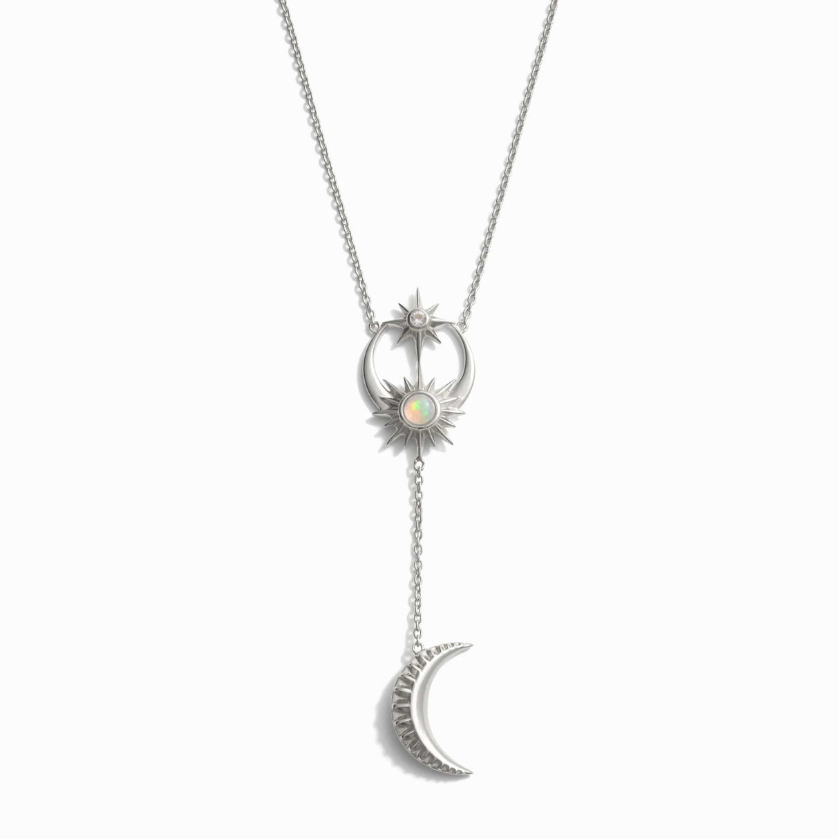 Sun, Moon & Stars Lariat Necklace From Awe Inspired