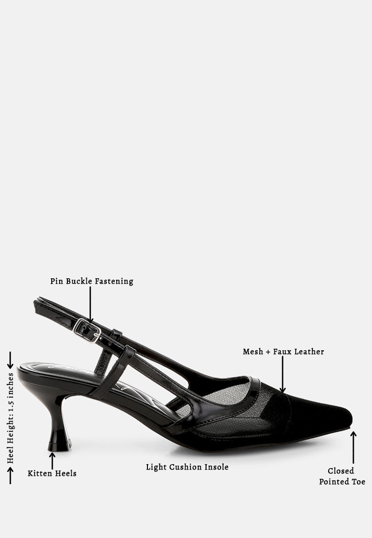 Axton Mesh Slingback Sandals from London Rag International