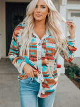 Aztec Dream Long Sleeve Shirt with Multicolor Print from MsDressly