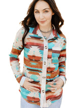 Aztec Dream Long Sleeve Shirt with Multicolor Print from MsDressly