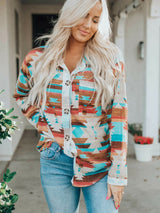 Aztec Dream Long Sleeve Shirt with Multicolor Print from MsDressly