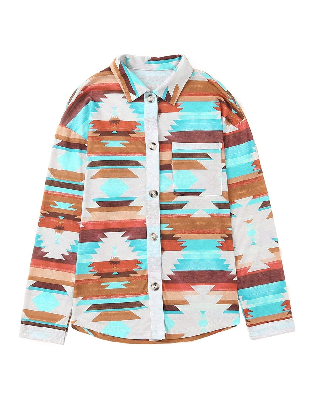 Aztec Dream Long Sleeve Shirt with Multicolor Print from MsDressly