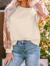 Aztec Patchwork Sleeve Apricot Western Top from MsDressly