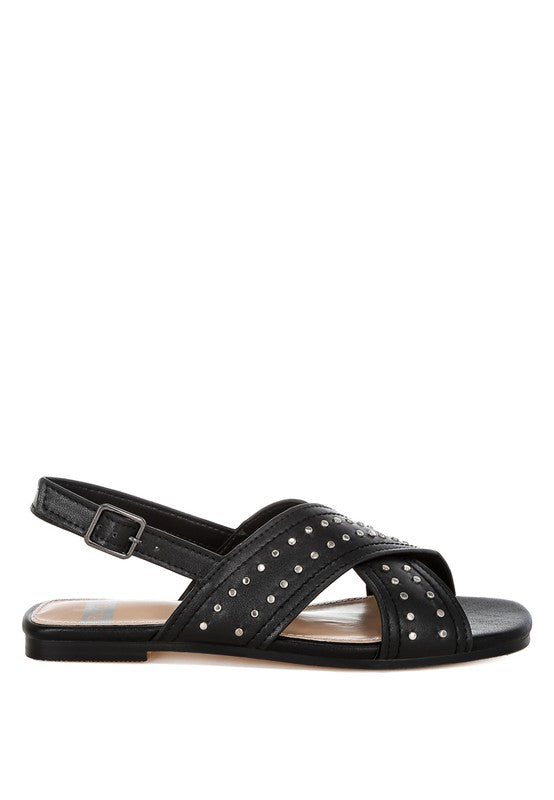 The Waverly Studded Strap Sandals from Tallulah Lou