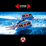 WOW Sports Zig Zag 1 Person Steerable and Towable Water Tube For Pool and Lake
