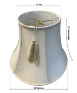 Shantung 16"W x 12"H Lamp Shade Tassel Eggshell from LampsUSA