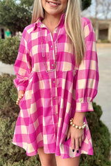 A-Line Plaid Mini Dress from MsDressly
