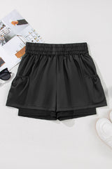 Maxine Elastic High Waist Pocketed Casual Shorts from Threaded Pear