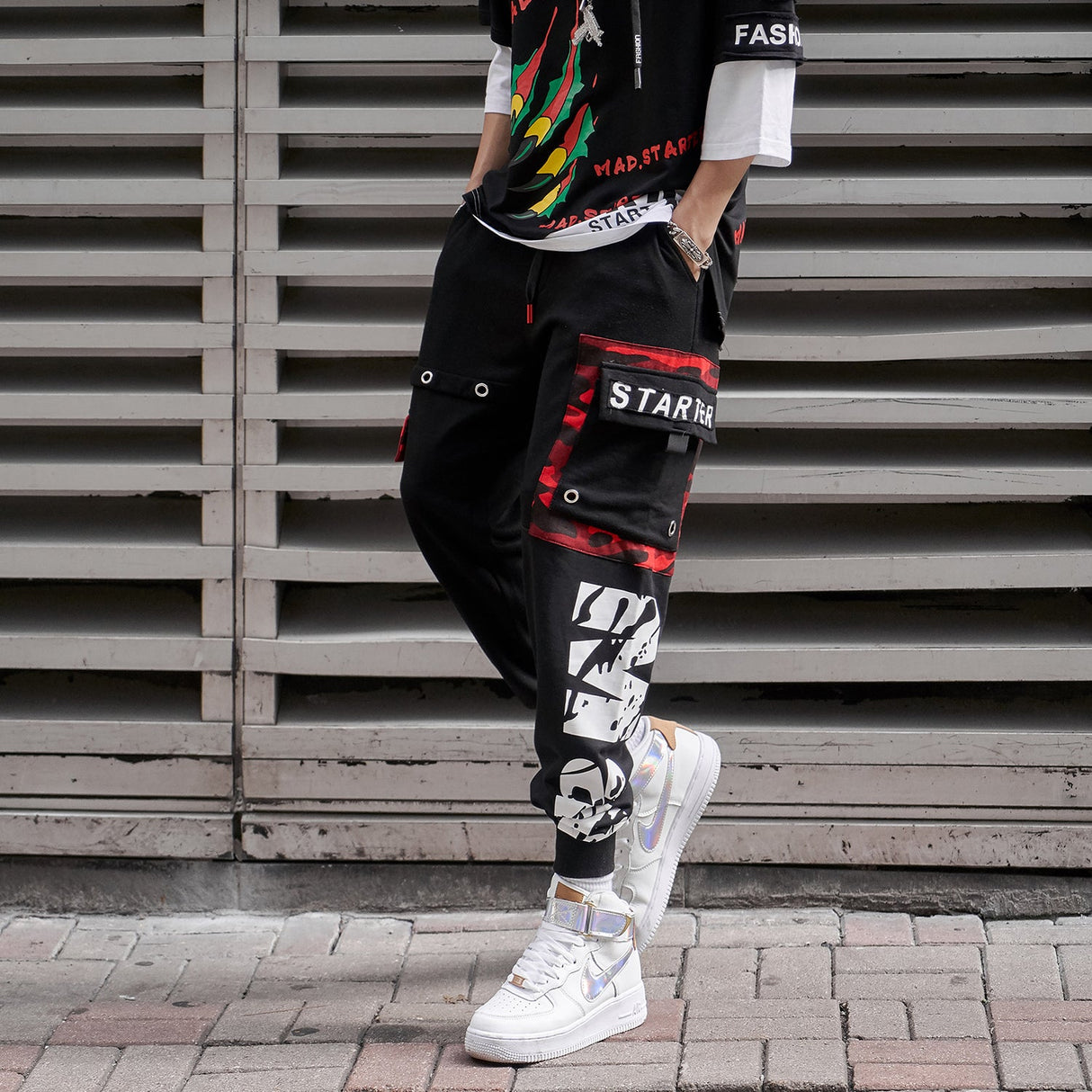 Starting Member Patchwork Jogger Pants  From Niepce Inc