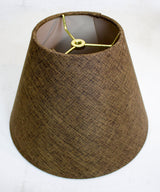 Hard Back Empire Lamp Shade - Chocolate Burlap 12"W x 9"H From LampsUSA