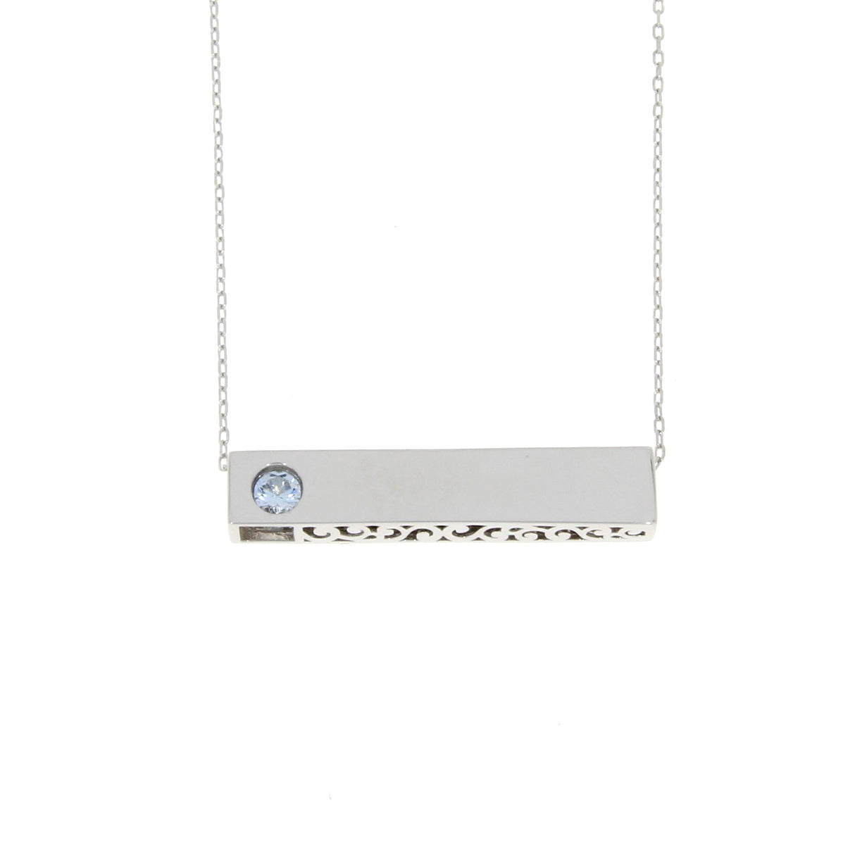 Created Aquamarine Fashion Pendants Sterling Silver from Bids.com