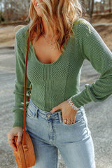 Autumn Green Knit Top from MsDressly