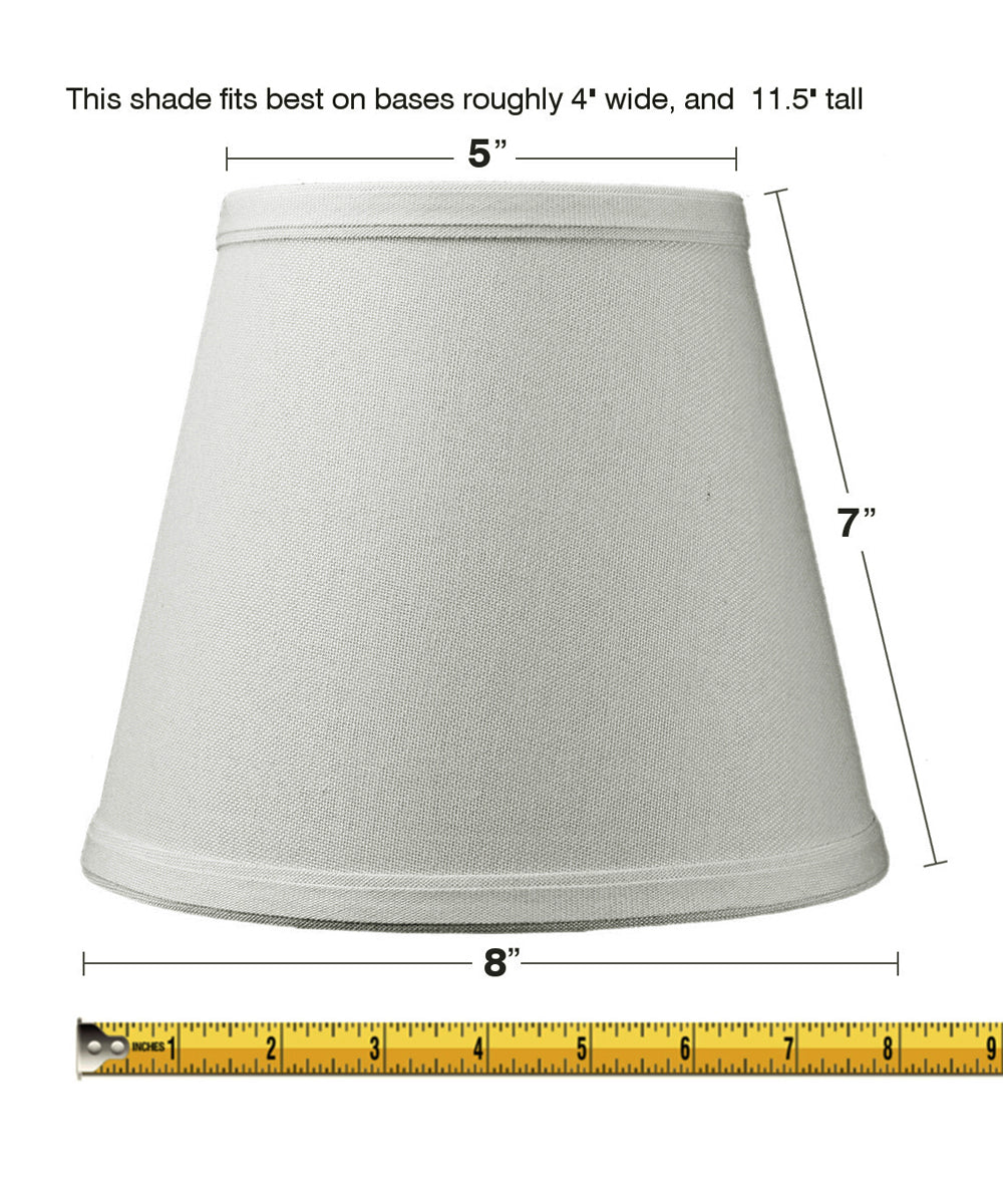 Empire Linen 8"W x 7"H Edison Clip On Lamp Shade Light Oatmeal from LampsUSA