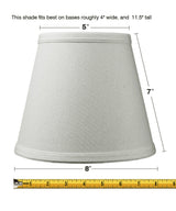 Empire Linen 8"W x 7"H Edison Clip On Lamp Shade Light Oatmeal from LampsUSA