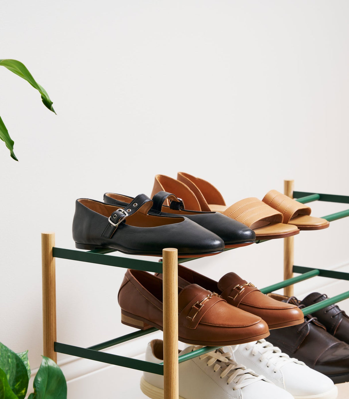Expandable Shoe Rack (18" H)  - Steel - Forest Green from Yamazaki Home