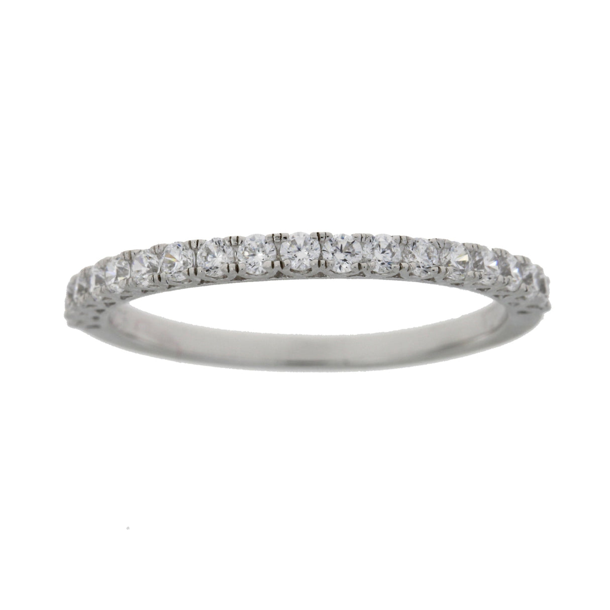 Cubic Zirconium Wedding Band Ring Sterling Silver from Bids.com