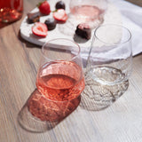 Libbey Hammered Base All-Purpose Stemless Wine Glass, 17.75-ounce, Set of 8 from Libbey