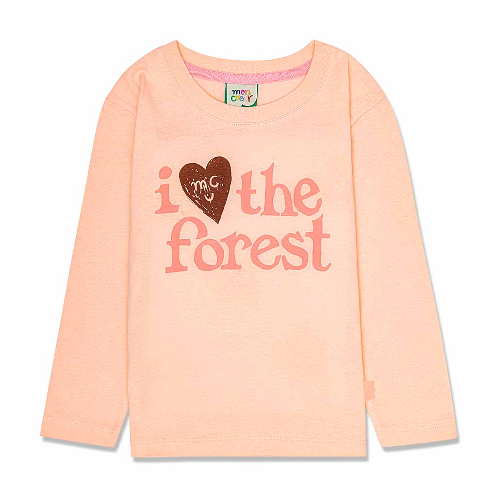 I Love The Forest Kid T-Shirt - Soft Pink from Manymoons