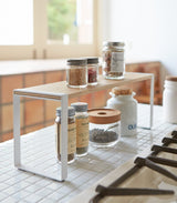 Single-Tier Riser - Steel + Wood from Yamazaki Home