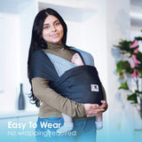Baby K'tan Active Oasis Baby Carrier | Black-Grey from Baby K'tan