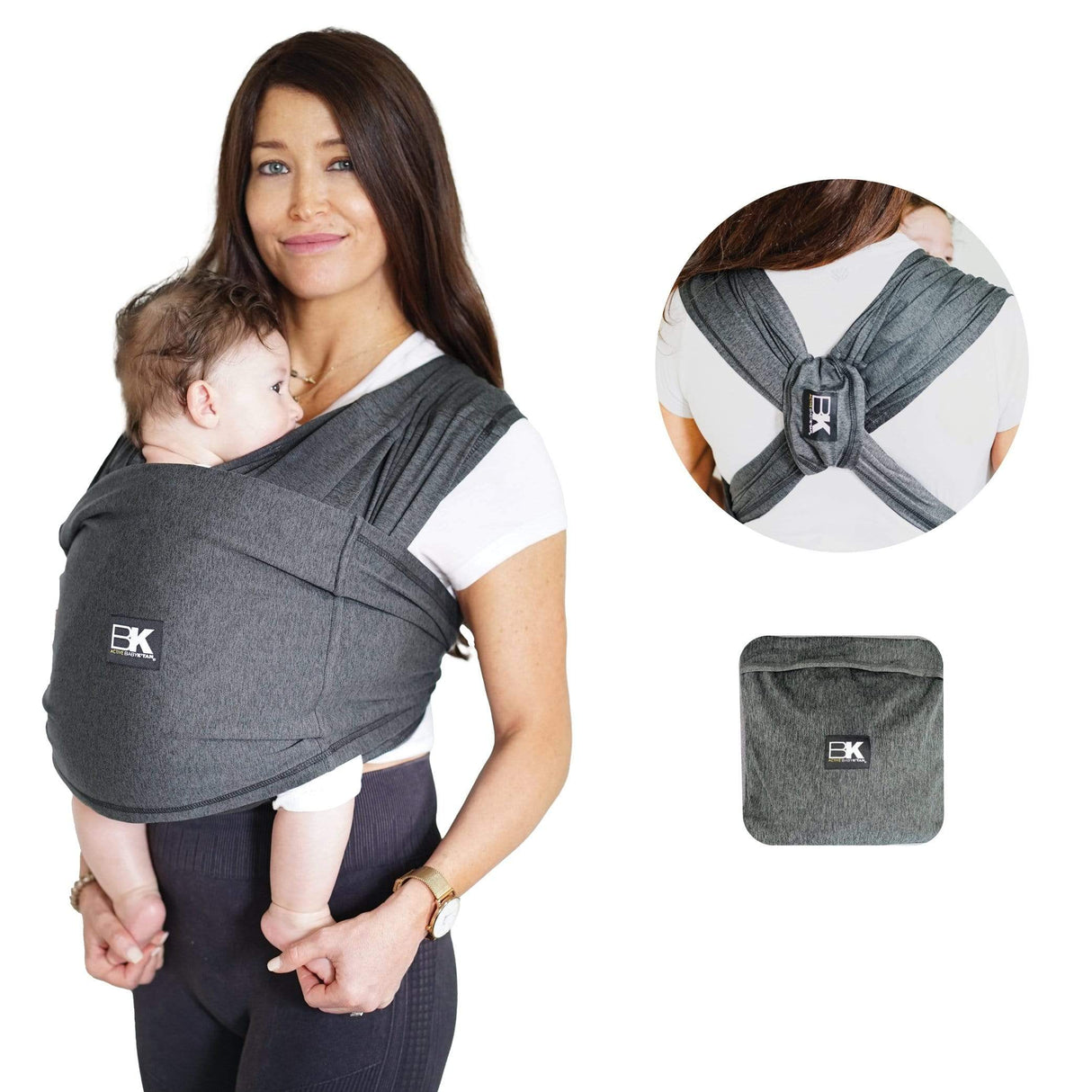 Baby K'tan Active Yoga Baby Carrier | Heather Black from Baby K'tan